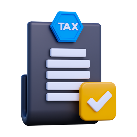 Tax Approved  3D Icon