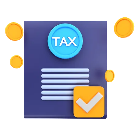 Tax Approved  3D Icon