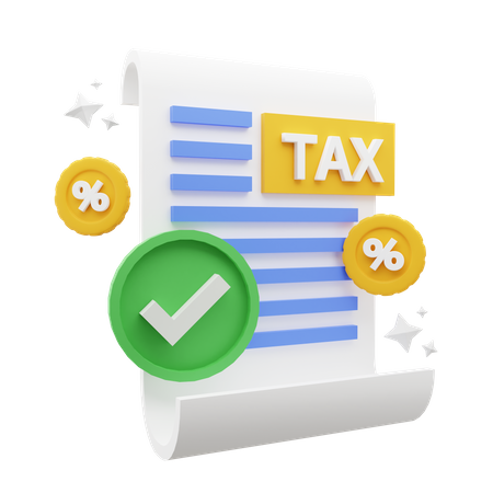 Tax Approved  3D Icon