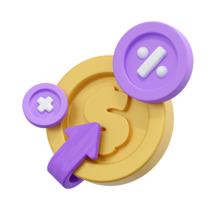 税金回避  3D Icon