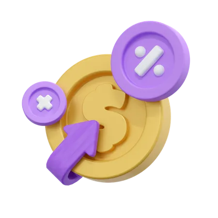 税金回避  3D Icon