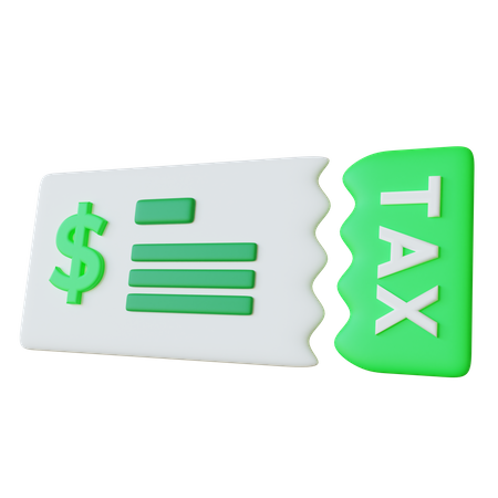 Tax Bill  3D Icon