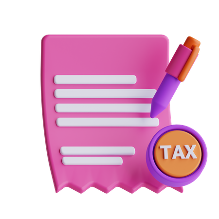 Tax Bill  3D Icon