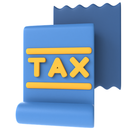 Tax Bill  3D Icon