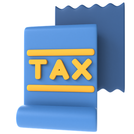 Tax Bill  3D Icon