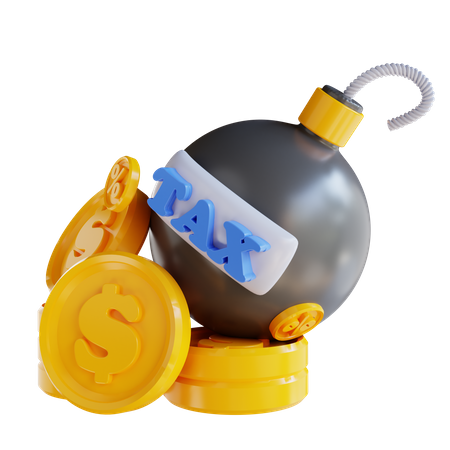 Tax Bomb 3D Icon