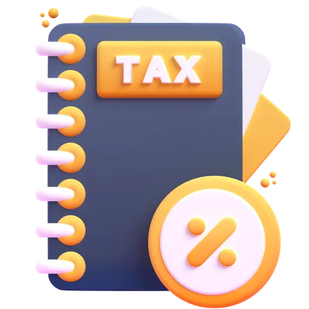 Tax Book  3D Icon