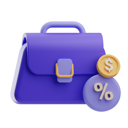 Tax Briefcase  3D Icon