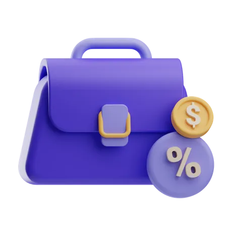 Tax Briefcase  3D Icon