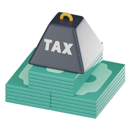 Tax Burden Signs On Dollar Bills A Symbol Of Financial Implications Tax Increases Ideal For Conveying Concepts Of Tax Mitigation Tax Planning And Tax Incentives 3 D Render Illustration 3D Icon