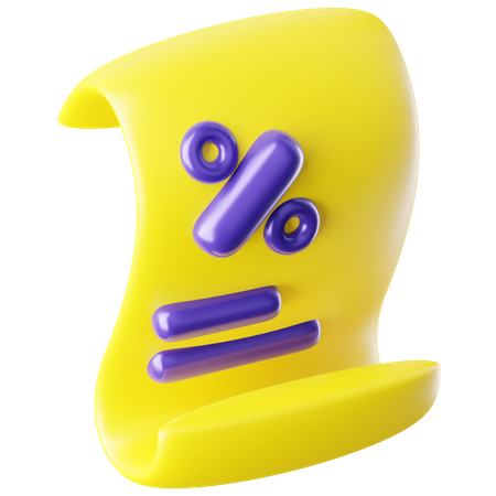 Tax Calculate  3D Icon