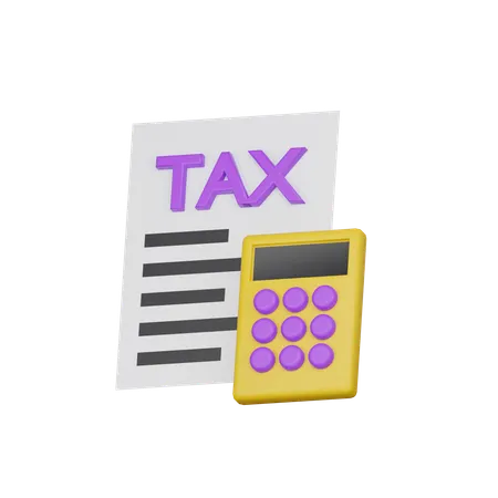 Calculate Tax 3 D Icon 3D Icon