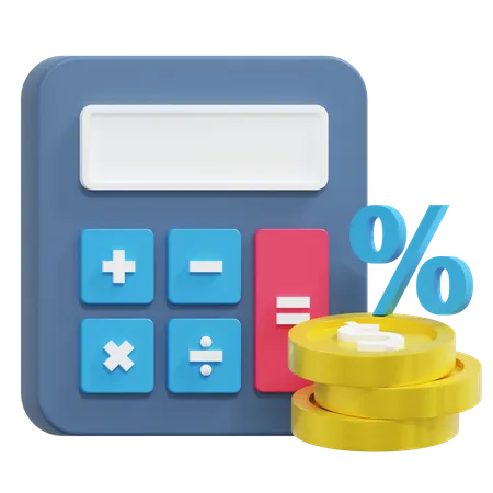 Tax Calculation Cost Real Estate 3 D Icon Illustration 3D Icon