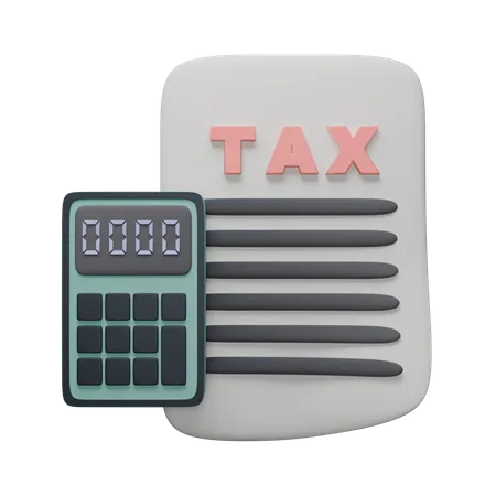 Calculation Of Tax Payment Data 3D Icon