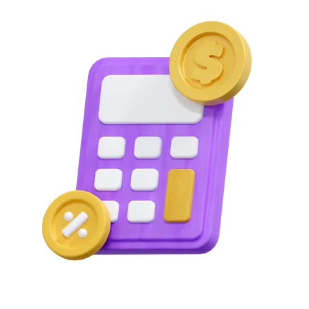 税金の計算  3D Icon