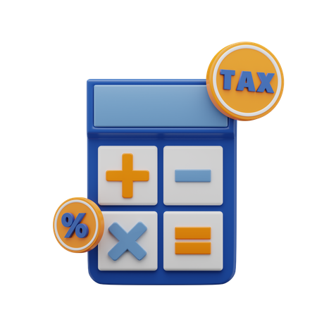 Tax Calculation  3D Icon