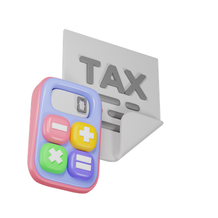 Tax Calculation  3D Icon