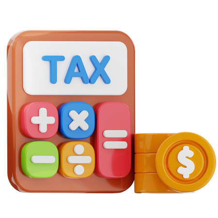 Tax Calculation  3D Icon