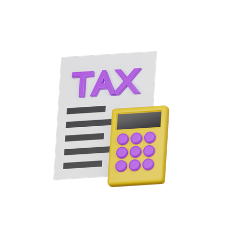 Tax Calculation  3D Icon