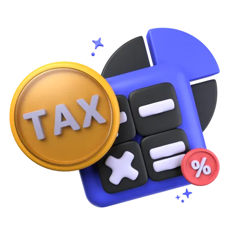 Tax Calculation  3D Icon