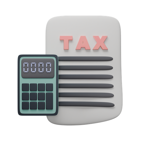 Tax Calculation  3D Icon