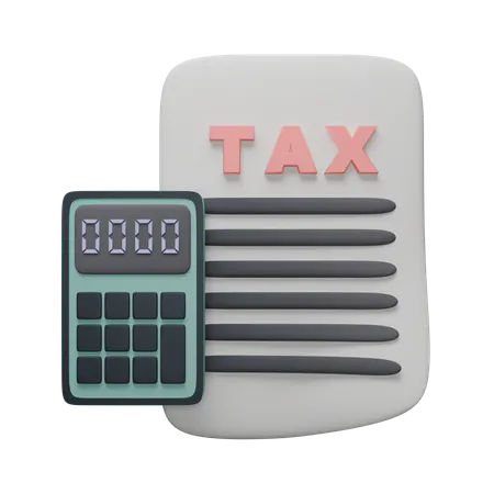 Tax Calculation  3D Icon