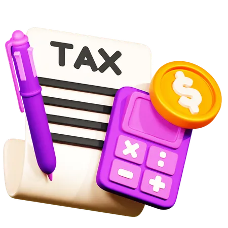 Tax Calculation  3D Icon