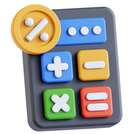 Tax calculation  3D Icon