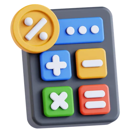 Tax calculation  3D Icon