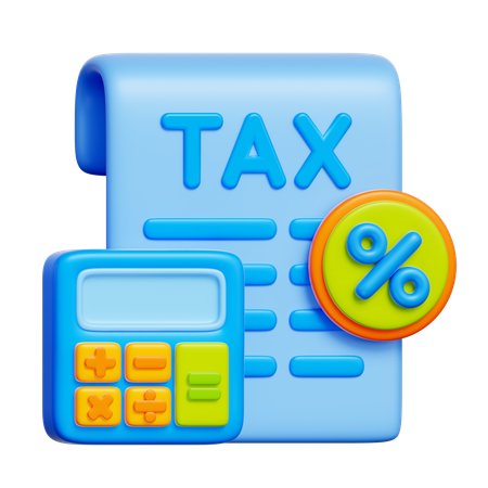 Tax Calculation  3D Icon