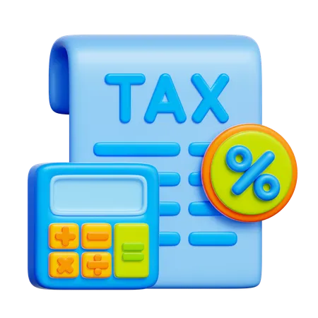 Tax Calculation  3D Icon