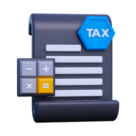 Tax Calculation  3D Icon