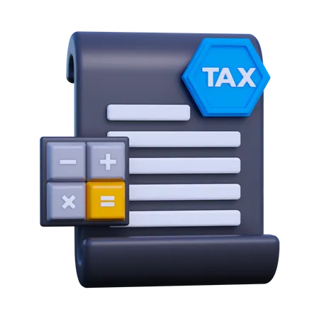 Tax Calculation  3D Icon