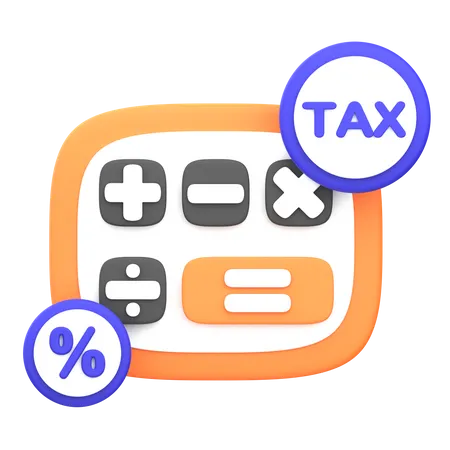 Tax Calculation  3D Icon