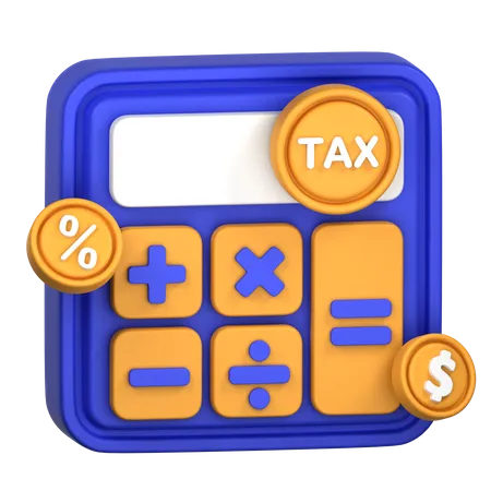 Tax Calculation  3D Icon