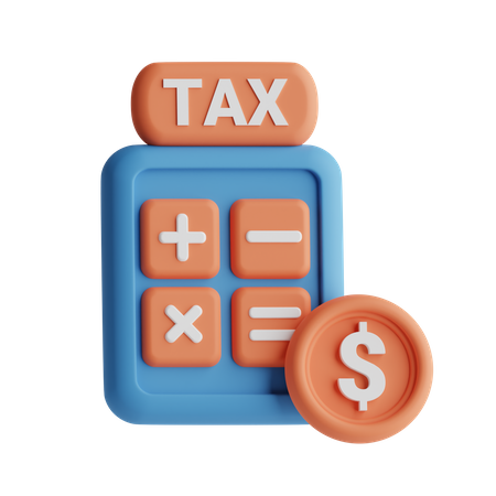 Tax Calculation  3D Icon