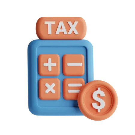 Tax Calculation  3D Icon