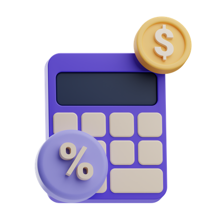 Tax Calculation  3D Icon