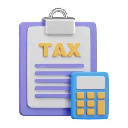 Tax Calculation  3D Icon