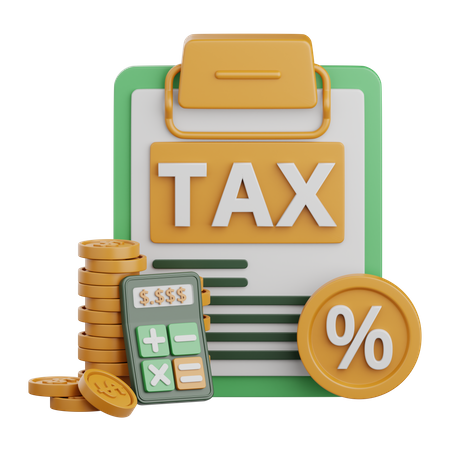 Tax Calculation  3D Icon