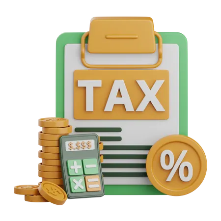 Tax Calculation  3D Icon