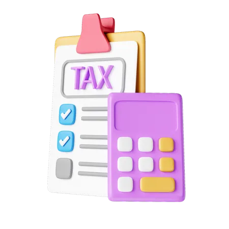 Tax Calculation  3D Icon