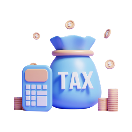 Tax Calculation  3D Icon