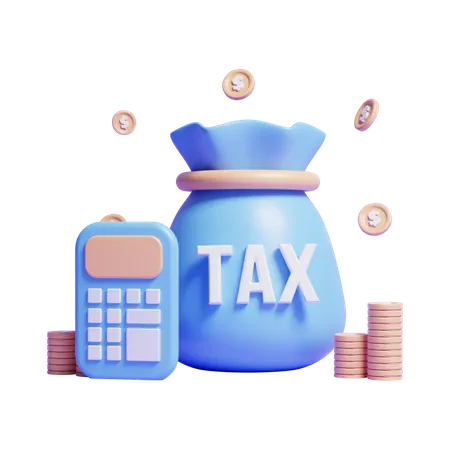 Tax Calculation  3D Icon