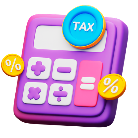 Tax Calculation  3D Icon