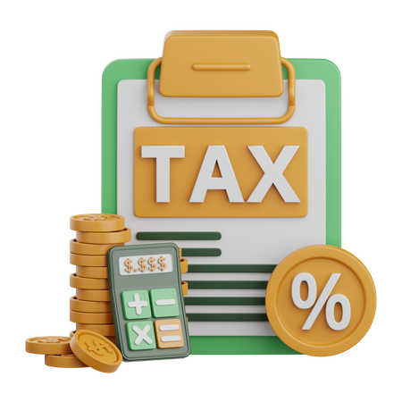 Tax Calculation  3D Icon