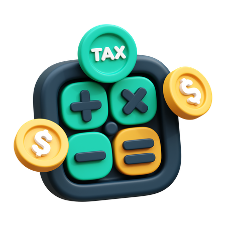 Tax Calculation  3D Icon