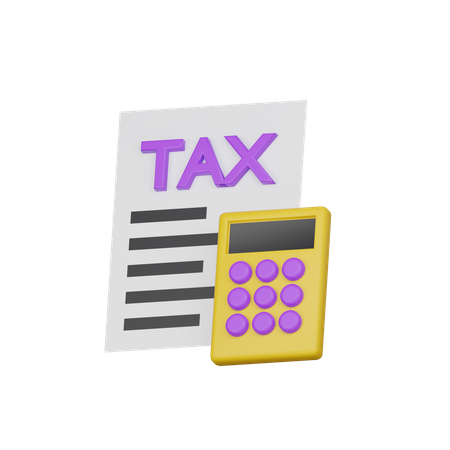 Tax Calculation  3D Icon