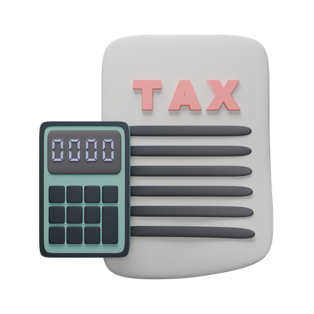 Tax Calculation  3D Icon