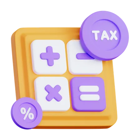 Tax Calculation  3D Illustration